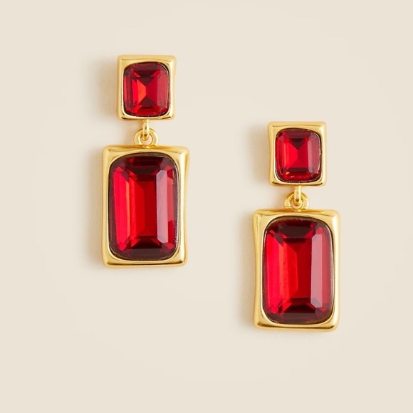 NWOT j crew Faceted gemstone drop earrings - Picture 1 of 2